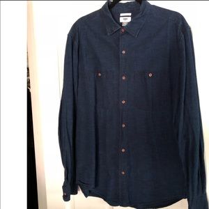 Men’s Navy button-up cotton shirt